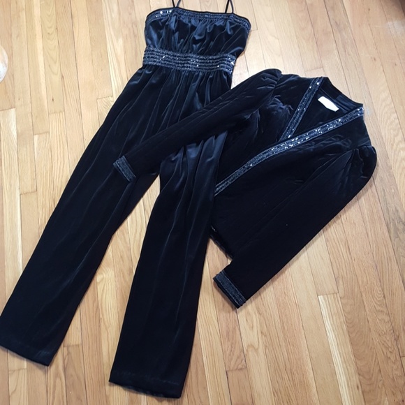 black disco jumpsuit